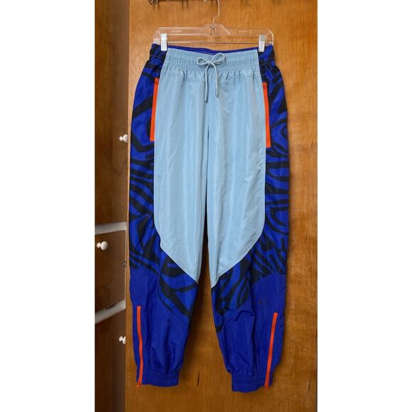 ADIDAS BY STELLA MCCARTNEY LOOSE FIT TRACK PANTS Jogger Blue Orange Zip Ankles M - Picture 2 of 8